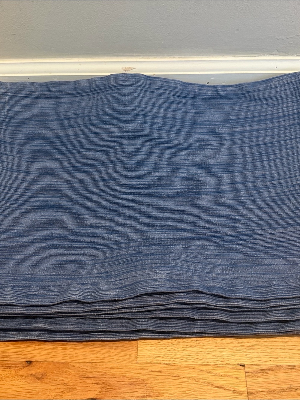 Crate & Barrel Smoky Blue Grasscloth Placemats – Set of 12
